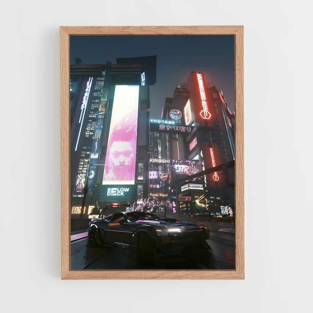 Poster Cyber City Dreamscape – affiche Cyberpunk (vue 4)