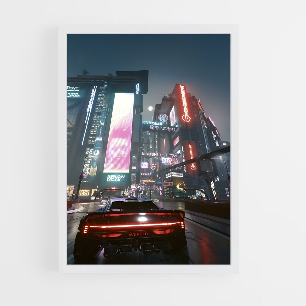 Poster Need for Speed: Cyberdrive – affiche Cyberpunk (vue 3)