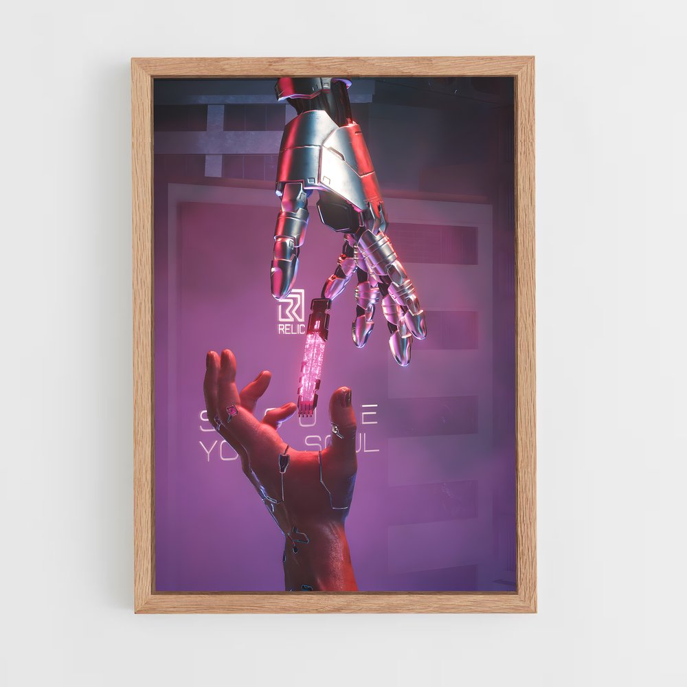 Poster Cybernetic Embrace – affiche Cyberpunk (vue 4)
