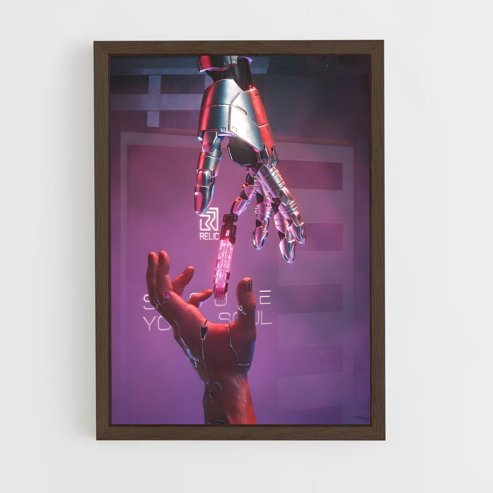 Poster Cybernetic Embrace – affiche Cyberpunk (vue 5)