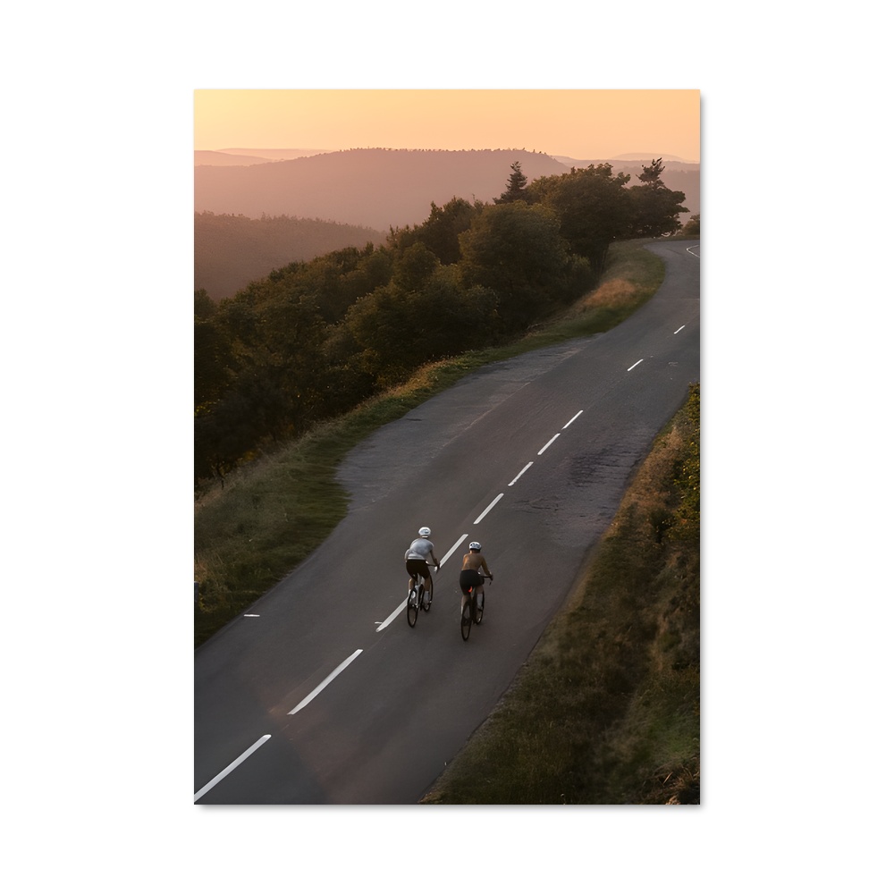 Poster Pédale au Crépuscule – affiche Cyclisme