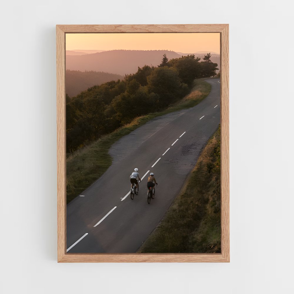 Poster Pédale au Crépuscule – affiche Cyclisme (vue 4)