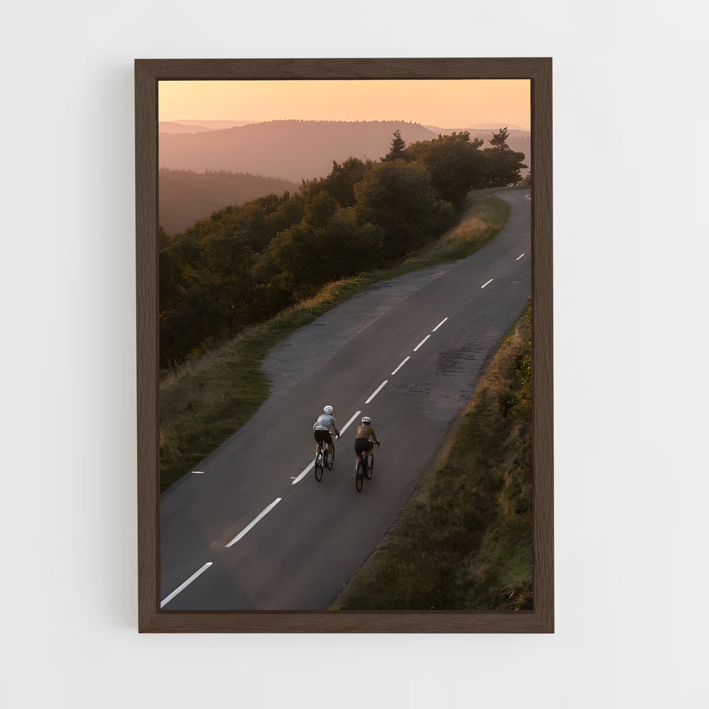 Poster Pédale au Crépuscule – affiche Cyclisme (vue 5)