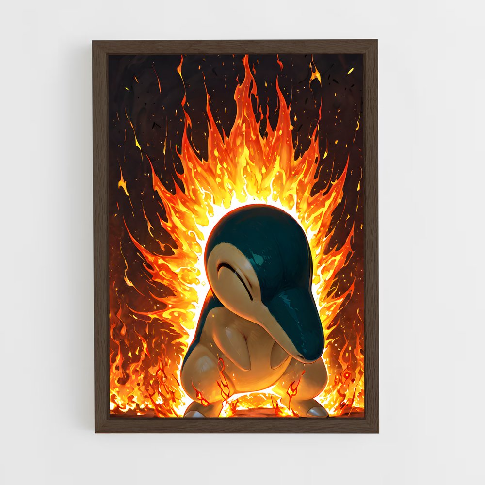Poster Cyndaquil en Flammes – affiche Pokemon (vue 5)