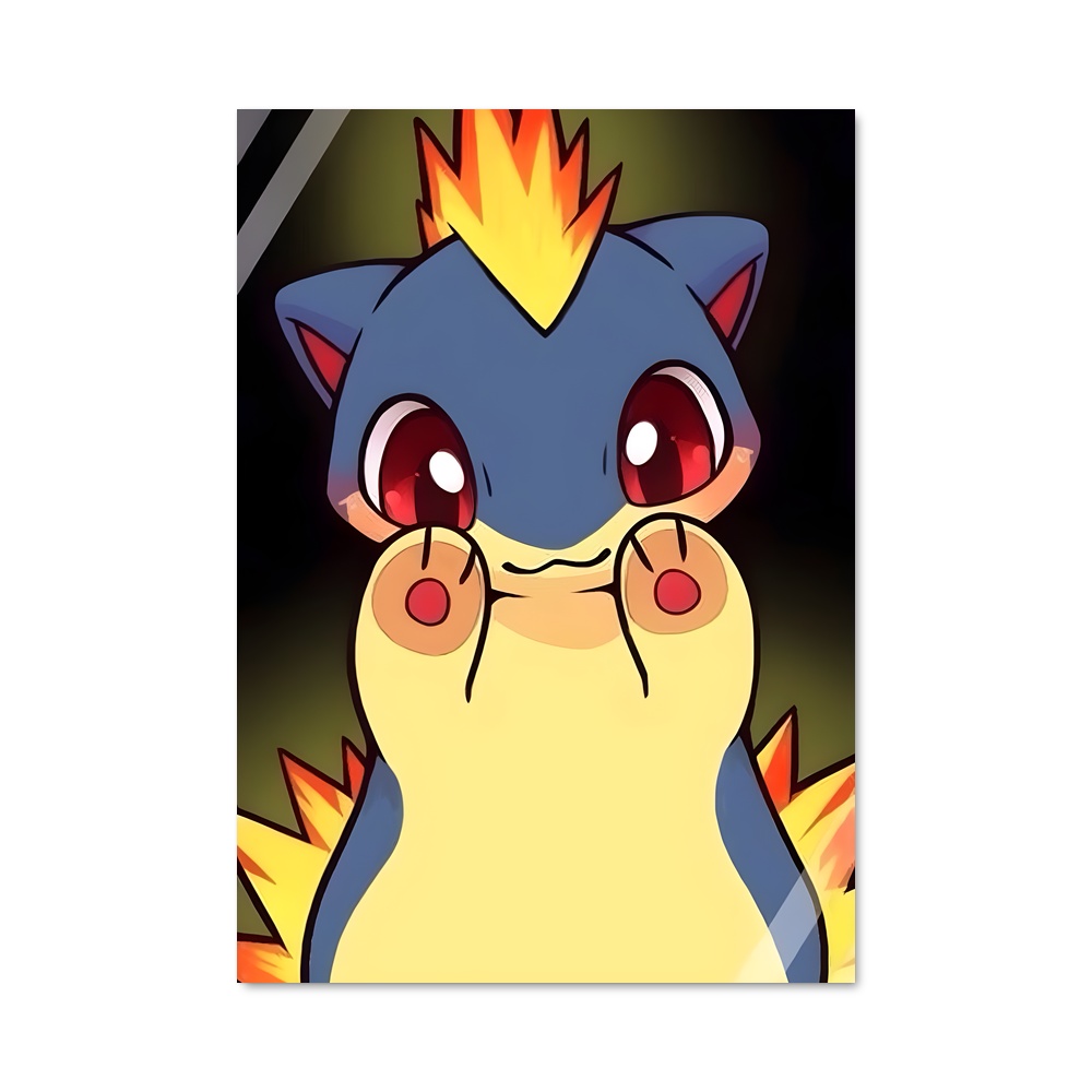 Poster Cyndaquil espace – affiche Pokemon