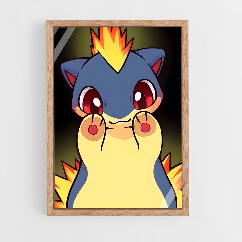 Poster Cyndaquil espace – affiche Pokemon (vue 4)