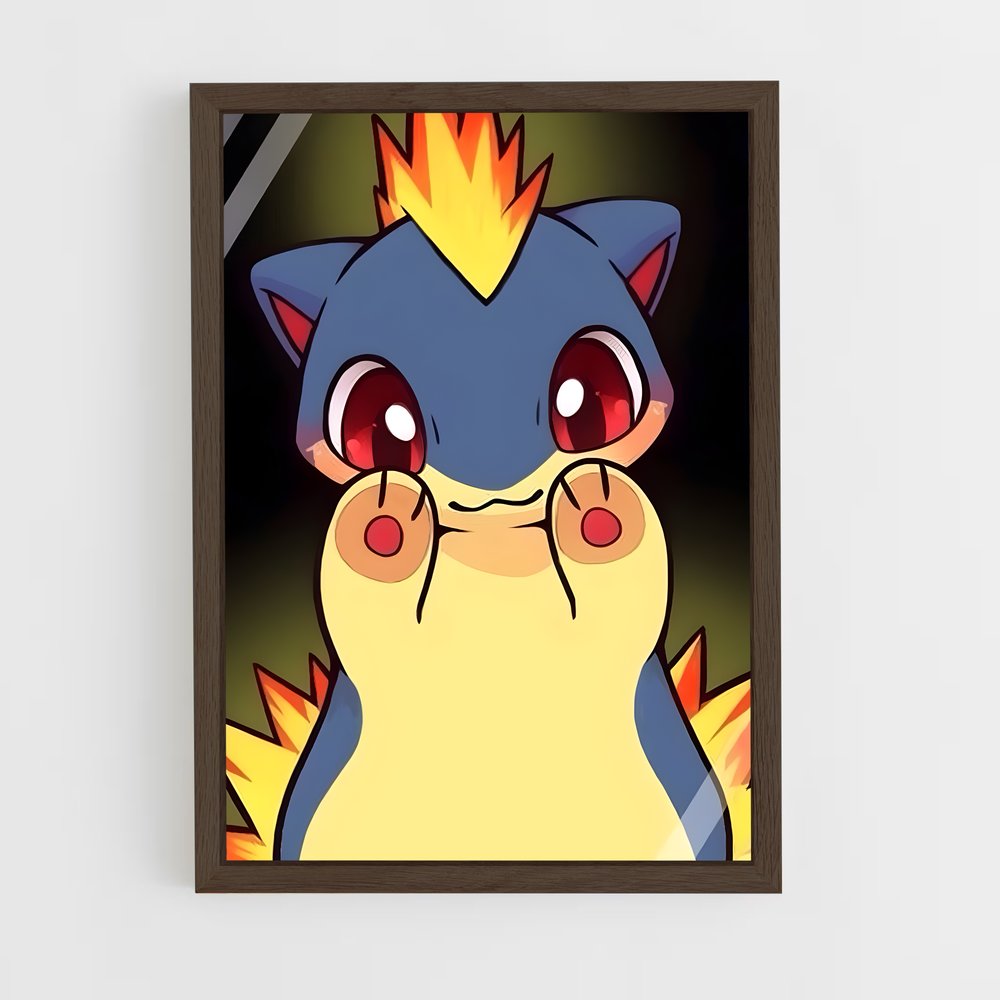 Poster Cyndaquil espace – affiche Pokemon (vue 5)