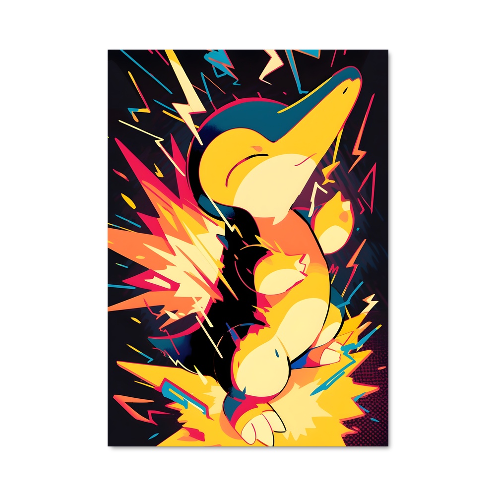 Poster Cyndaquil en Flamme – affiche Pokemon