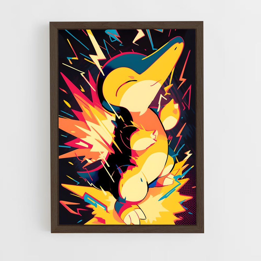 Poster Cyndaquil en Flamme – affiche Pokemon (vue 5)