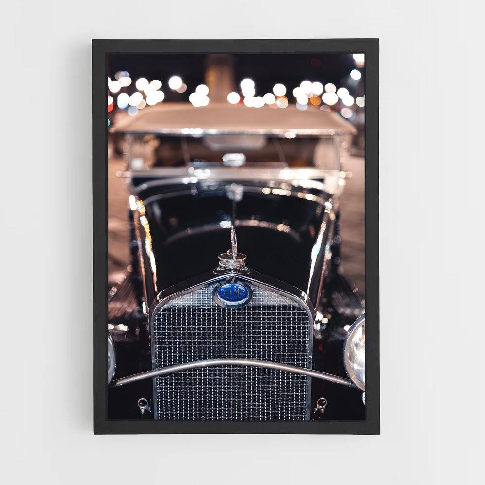 Poster Eclat Nocturne Automobile Ambiance moderne – affiche Delage (vue 2)