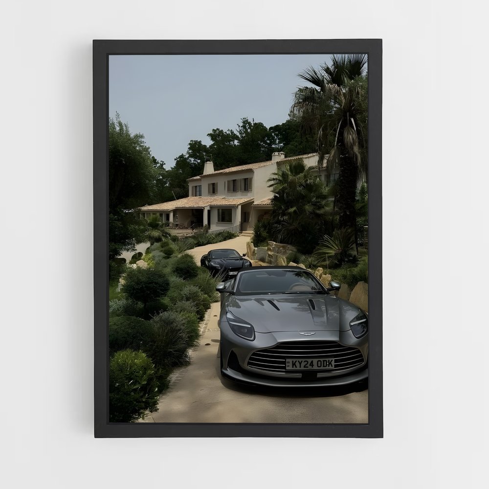 Poster L'Audace Noire – affiche Aston Martin (vue 2)