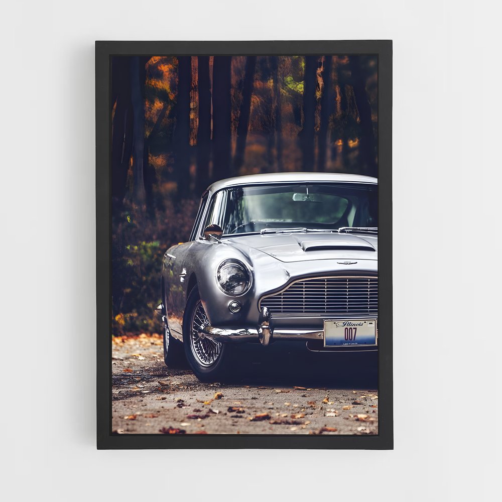 Poster Nostalgie en Forêt – affiche Aston Martin (vue 2)