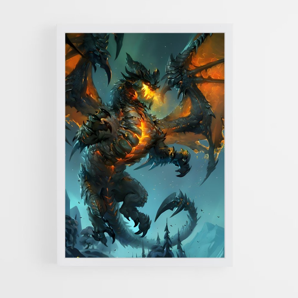 Poster Deathwing dragon – affiche World of Warcraft (vue 3)