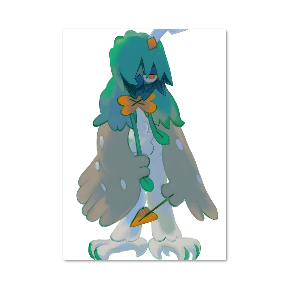 Poster Decidueye oiseau – affiche Pokemon