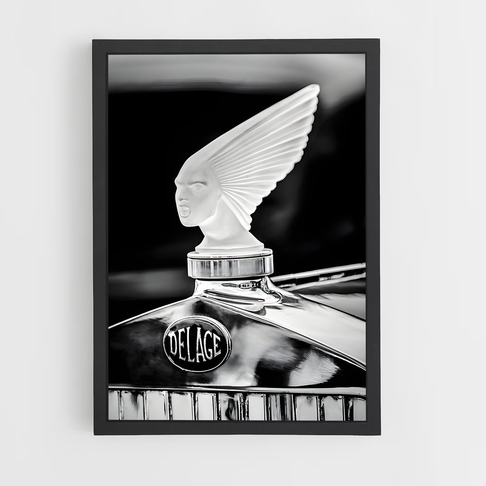 Poster L'Oiseau et la Machine – affiche Delage (vue 2)