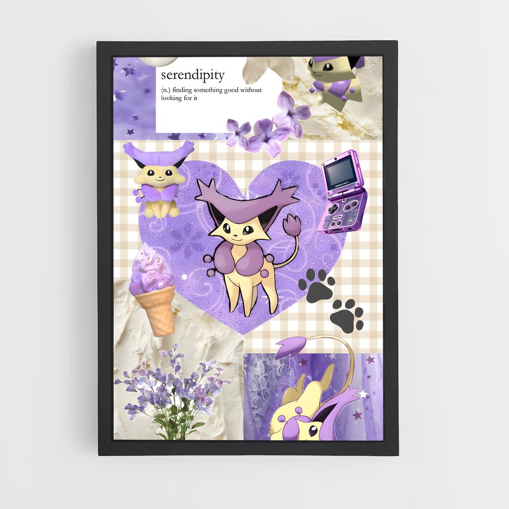 Poster Fleur de Delcatty – affiche Pokemon (vue 2)