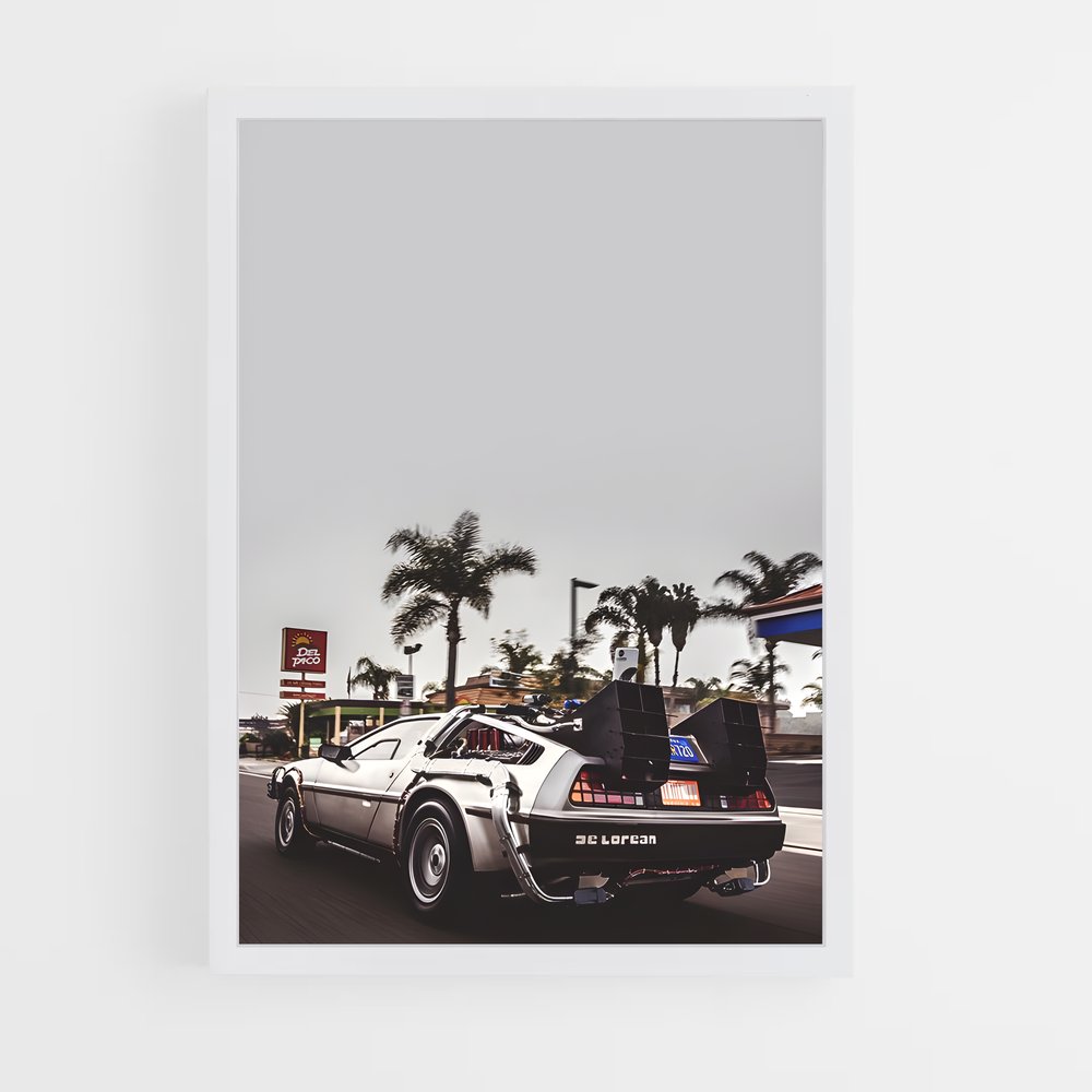 Poster Route 88 – affiche Delorean (vue 3)