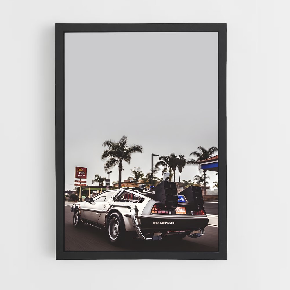 Poster Route 88 – affiche Delorean (vue 2)