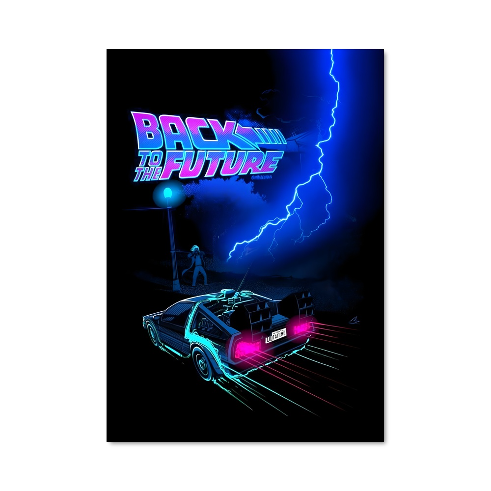 Poster Delorean emblématique