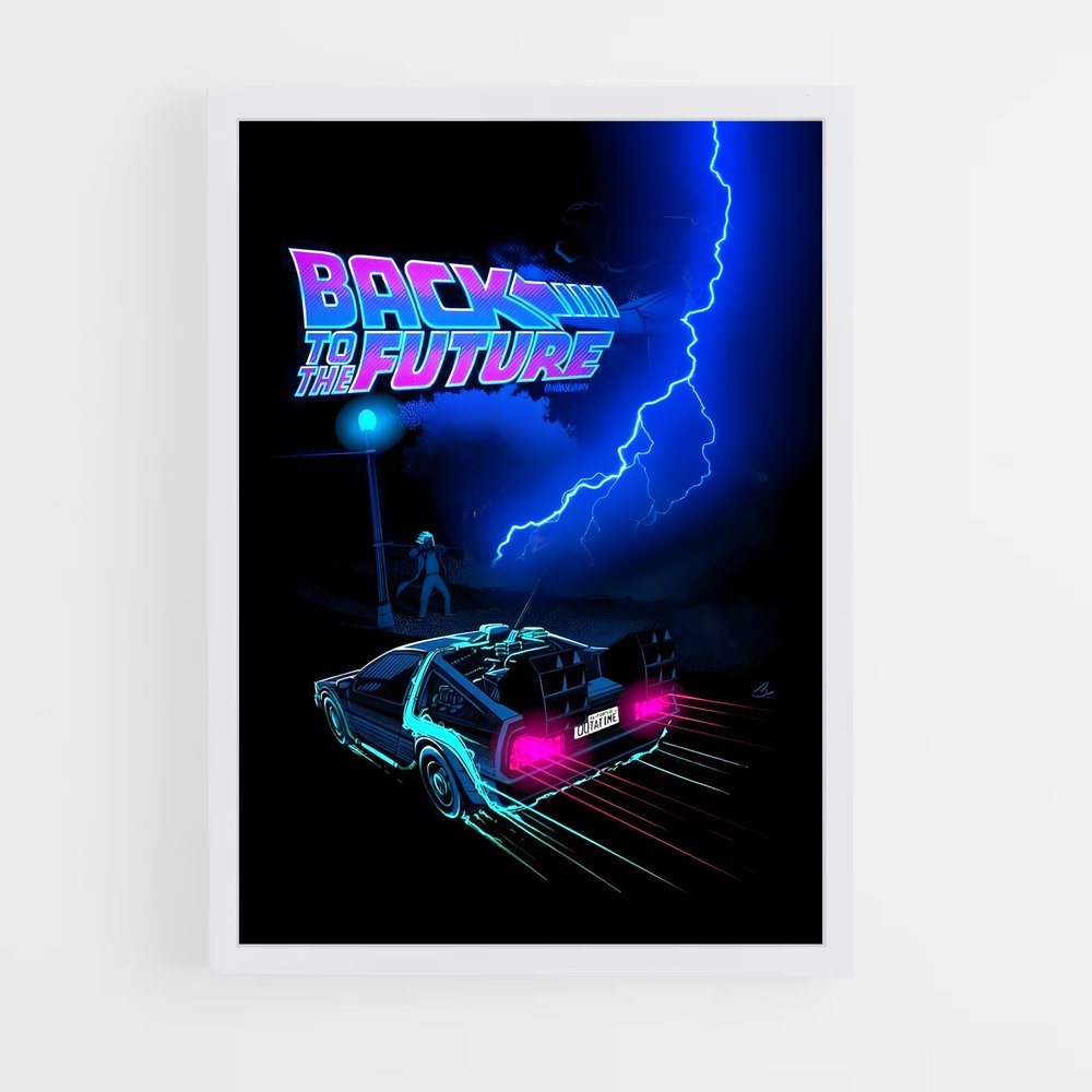 Poster Delorean emblématique (vue 3)