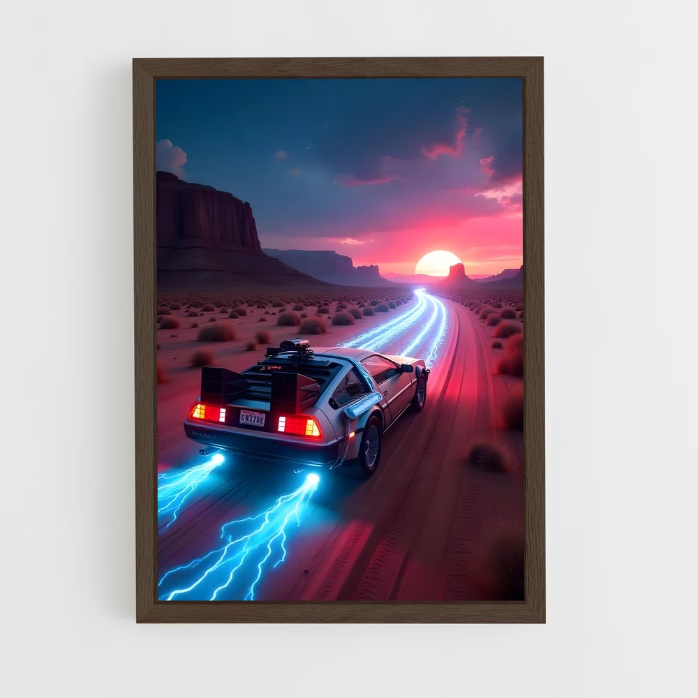 Poster Voyage Nocturne – affiche Delorean (vue 5)