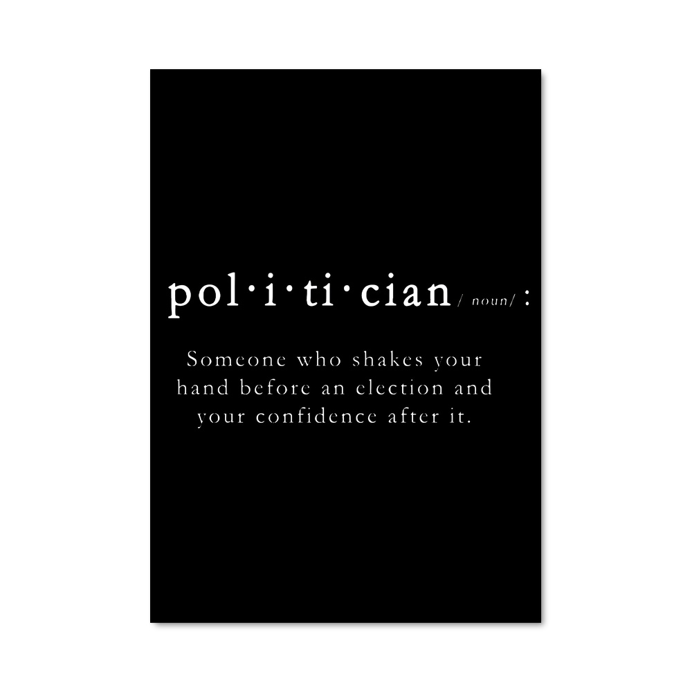 Poster Politique Noire