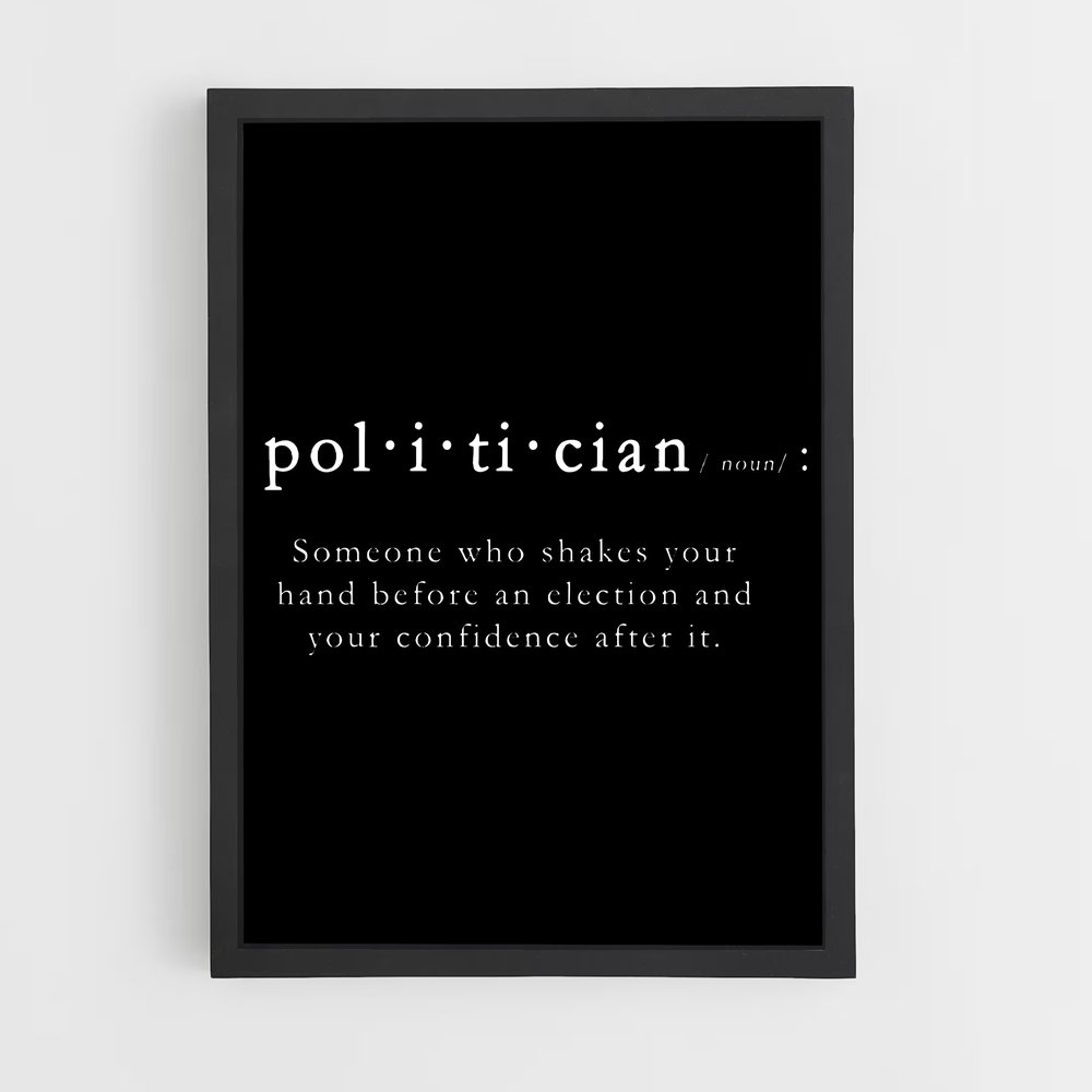 Poster Politique Noire – affiche Destiny (vue 2)