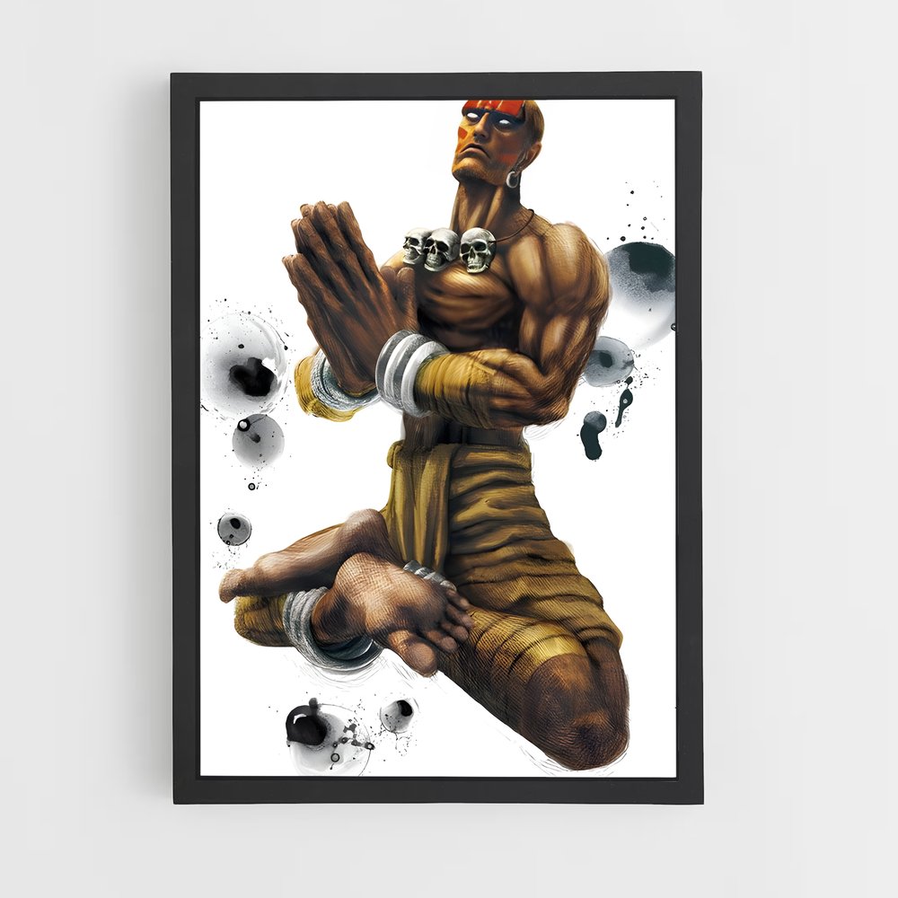 Poster Dhalsim Le Lanceur de Gant – affiche Street Fighter (vue 2)