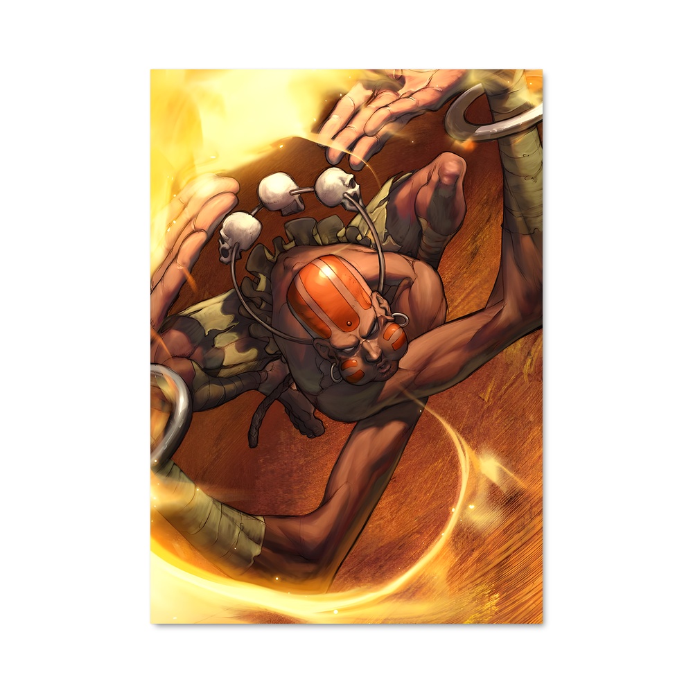 Poster Dhalsim en Flammes – affiche Street Fighter