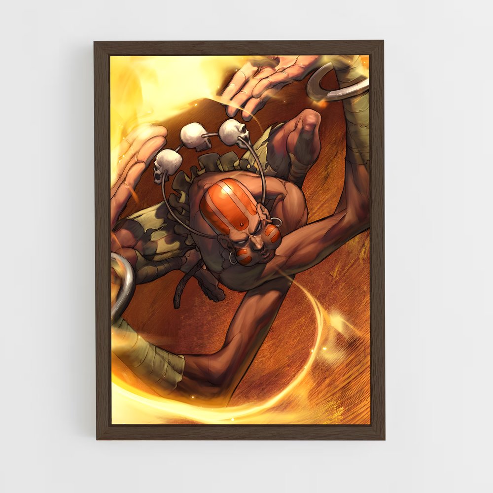 Poster Dhalsim en Flammes – affiche Street Fighter (vue 5)
