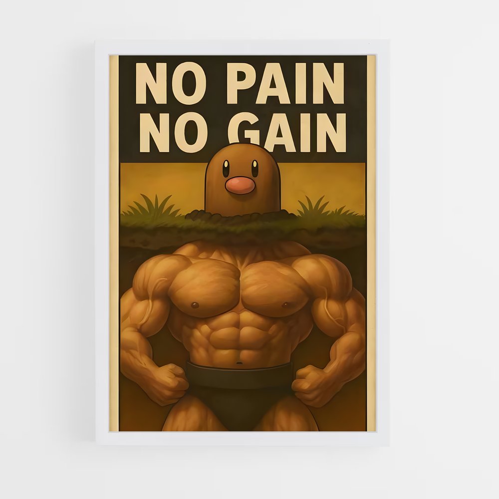 Poster Sans Douleur, Pas de Gain – affiche Pokemon (vue 3)