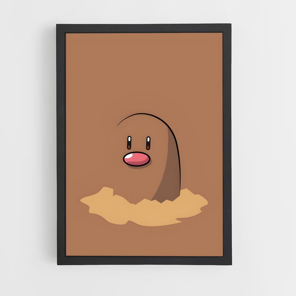 Poster Diglett à la Une – affiche Pokemon (vue 2)
