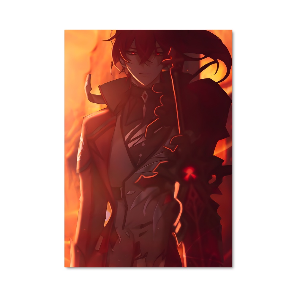 Poster Diluc silhouette