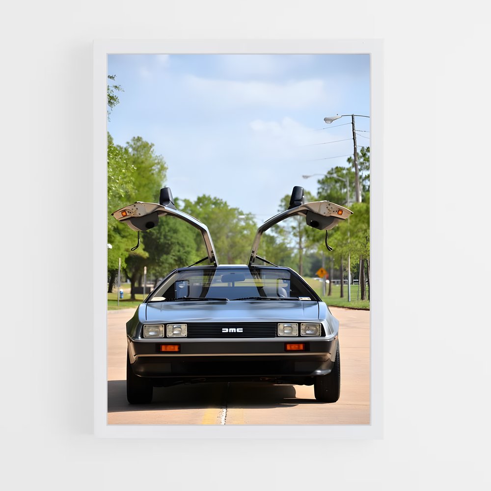 Poster Route 66 Adventure – affiche Delorean (vue 3)