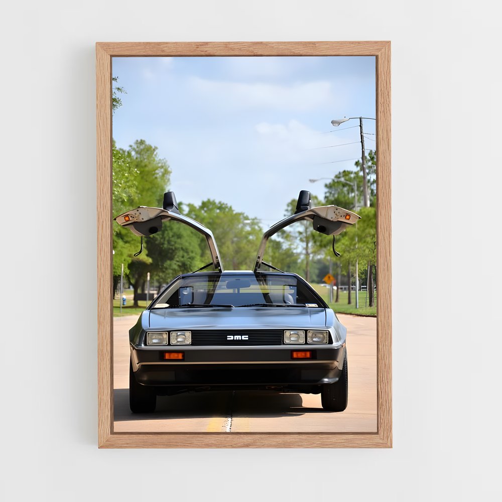 Poster Route 66 Adventure – affiche Delorean (vue 4)