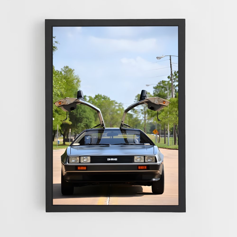 Poster Route 66 Adventure – affiche Delorean (vue 2)