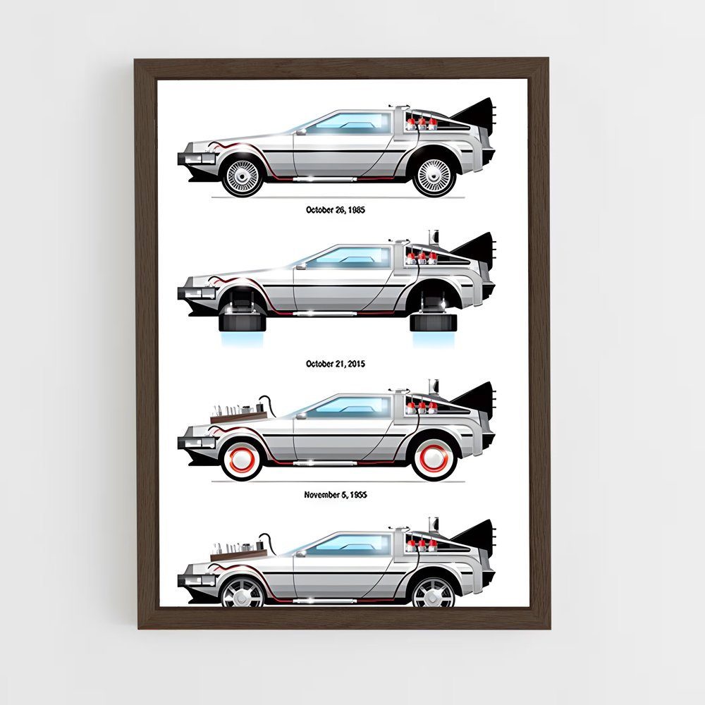 Poster Back the – affiche Delorean (vue 5)