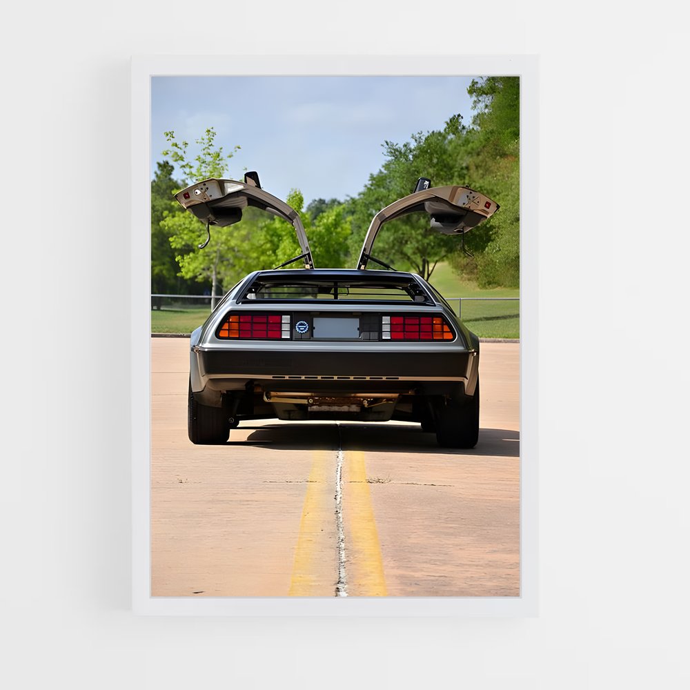 Poster Liberté roues – affiche Delorean (vue 3)