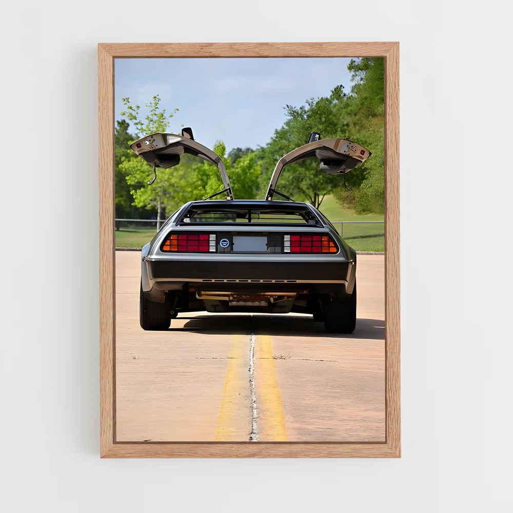 Poster Liberté roues – affiche Delorean (vue 4)