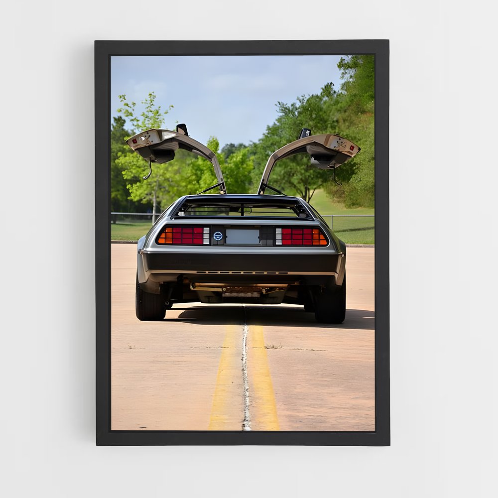 Poster Liberté roues – affiche Delorean (vue 2)