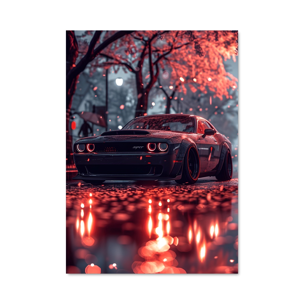 Poster Feu Rouge au Parc – affiche Dodge