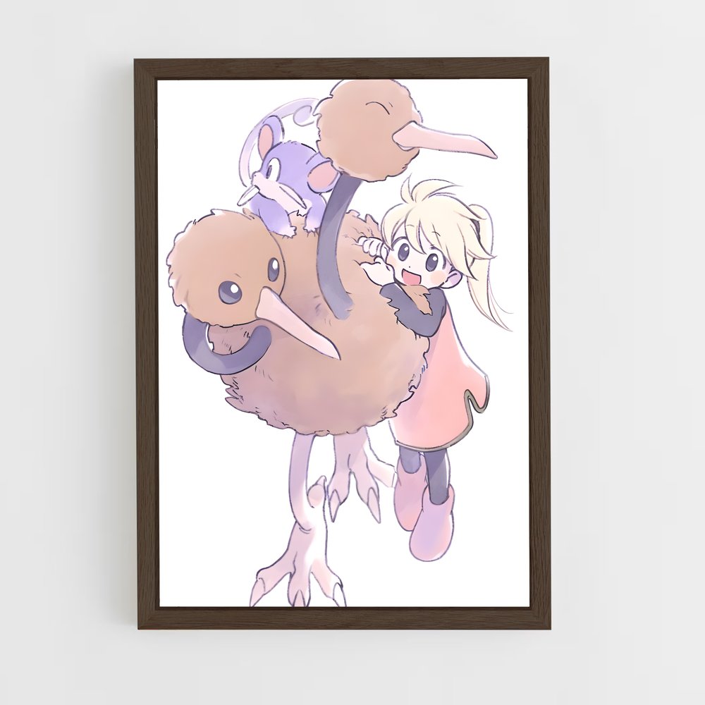 Poster Doduo bonheur – affiche Pokemon (vue 5)
