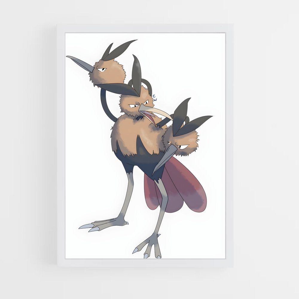 Poster Doduo Doodle – affiche Pokemon (vue 3)