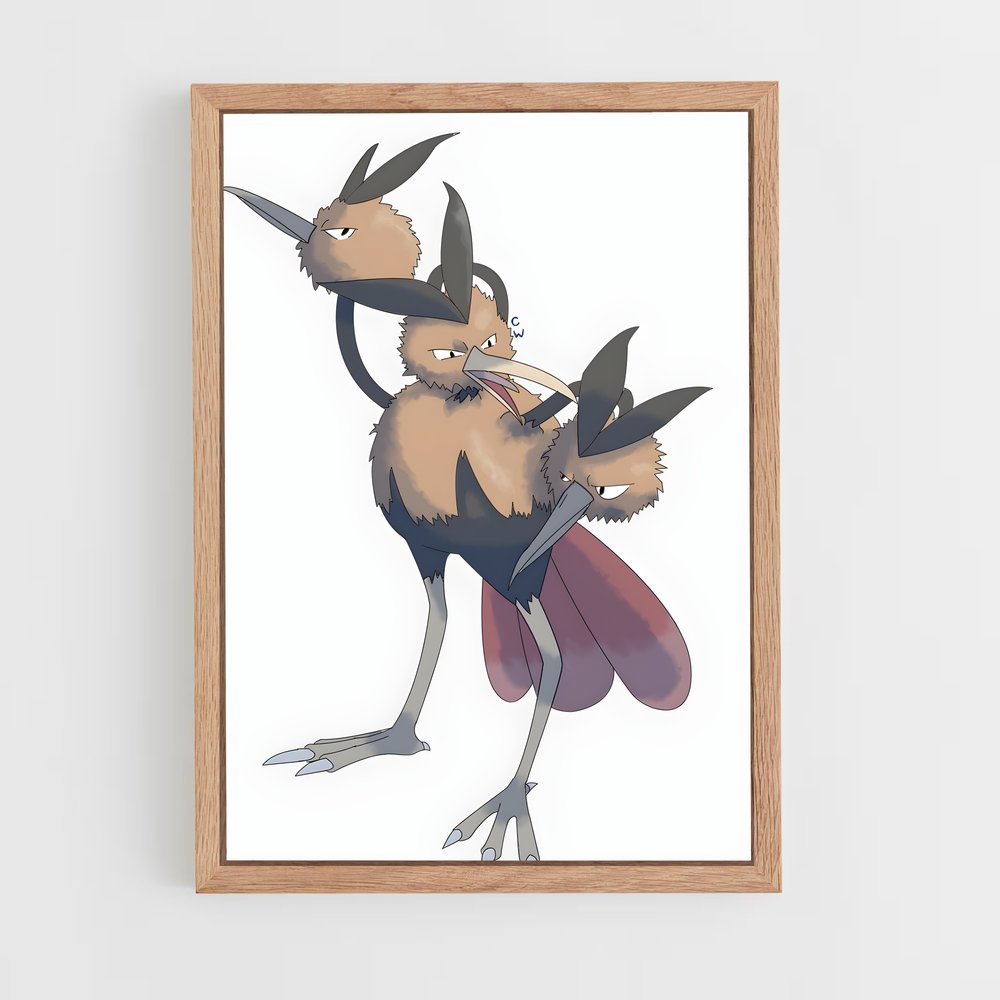 Poster Doduo Doodle – affiche Pokemon (vue 4)