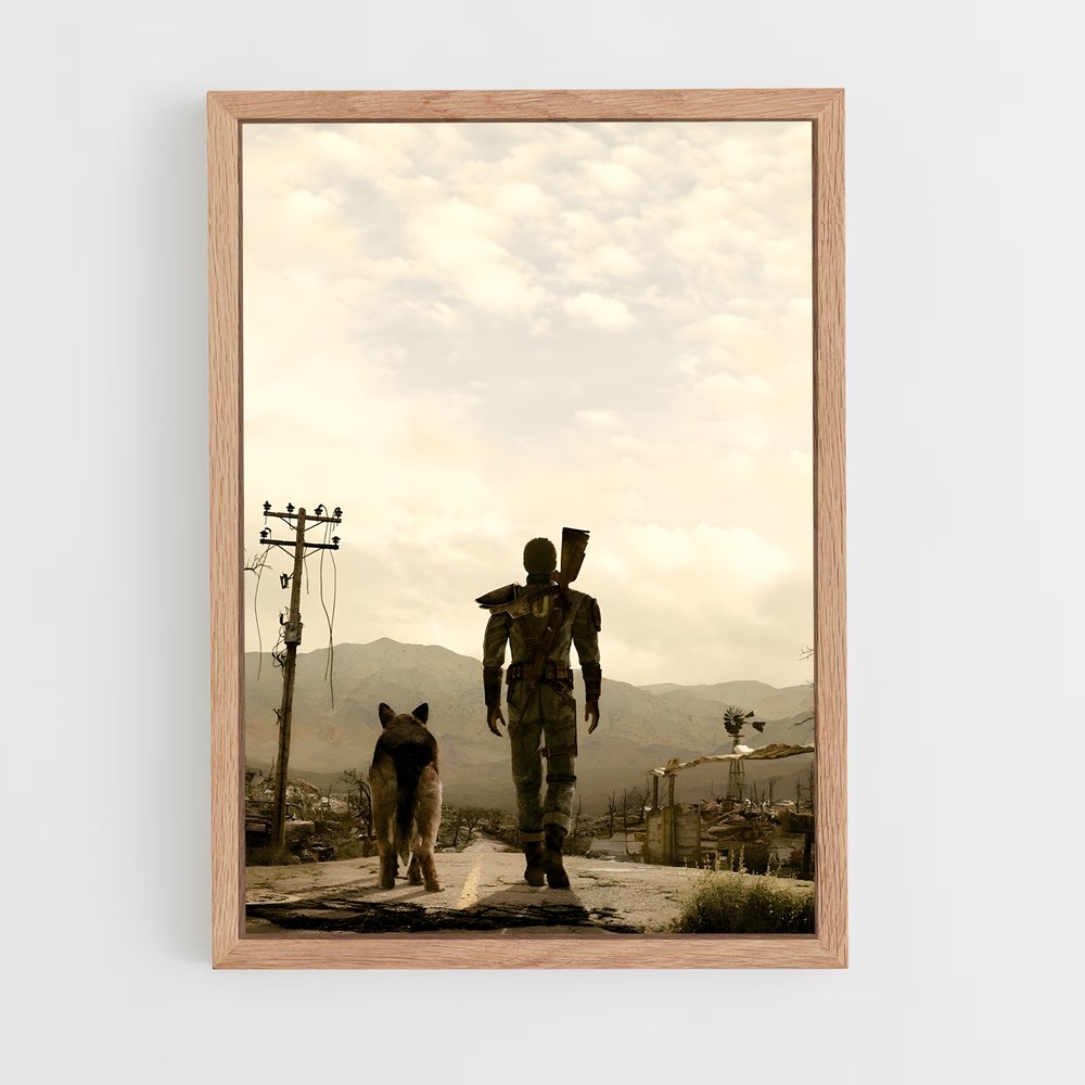 Poster Sur le Chemin avec Dogmeat – affiche Fallout (vue 4)