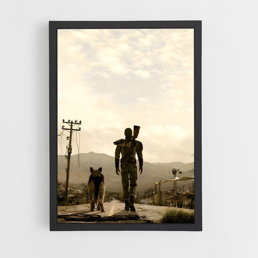 Poster Sur le Chemin avec Dogmeat – affiche Fallout (vue 2)