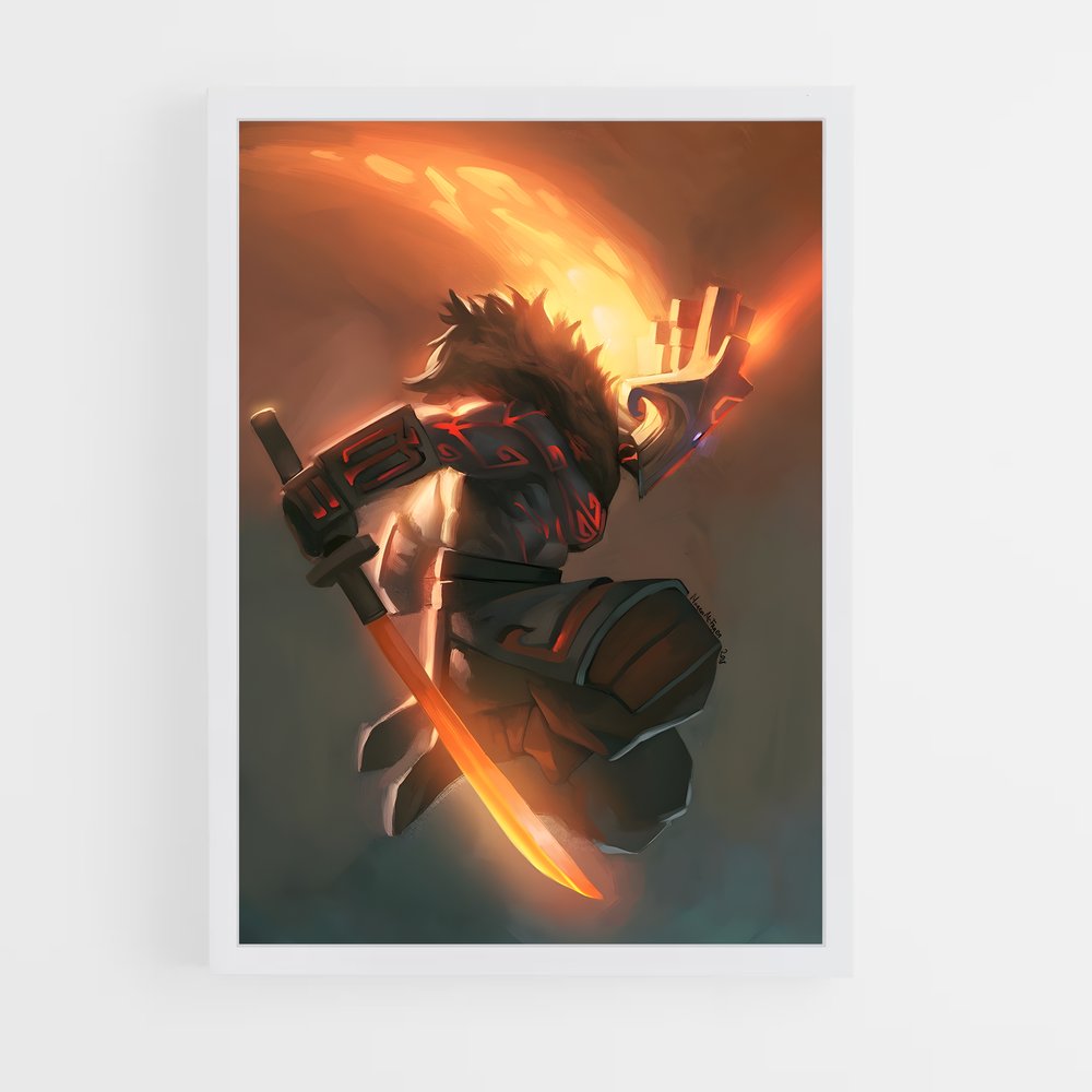 Poster Le Guerrier Enflammé – affiche Dota (vue 3)