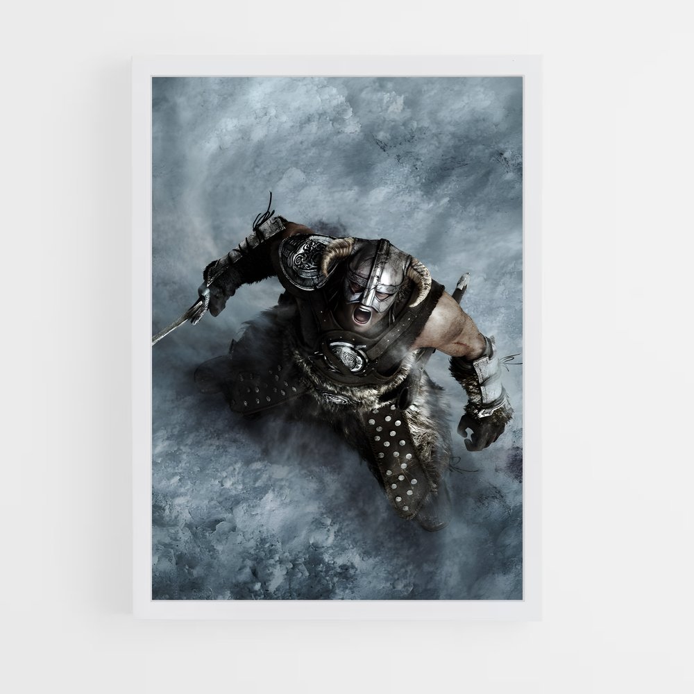 Poster L'Héros Écarlate – affiche Skyrim (vue 3)