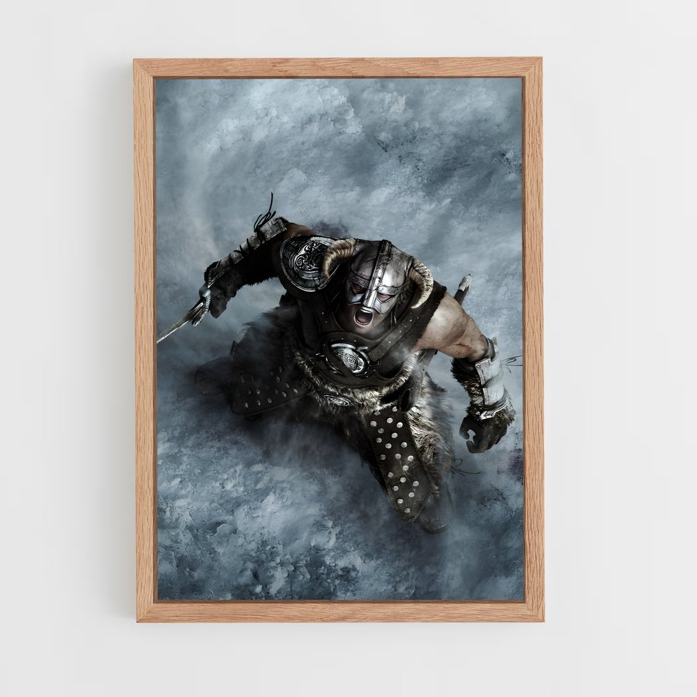 Poster L'Héros Écarlate – affiche Skyrim (vue 4)