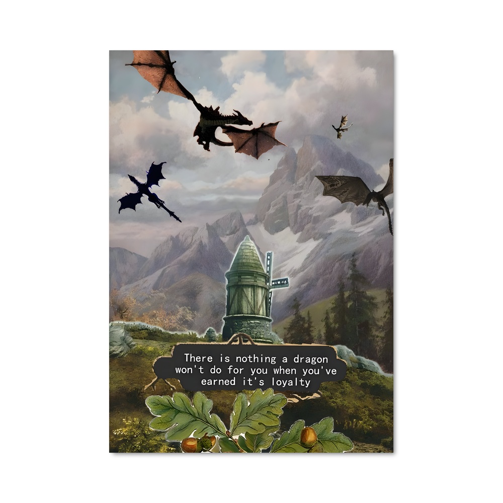Poster Ascension du Dragon – affiche Skyrim
